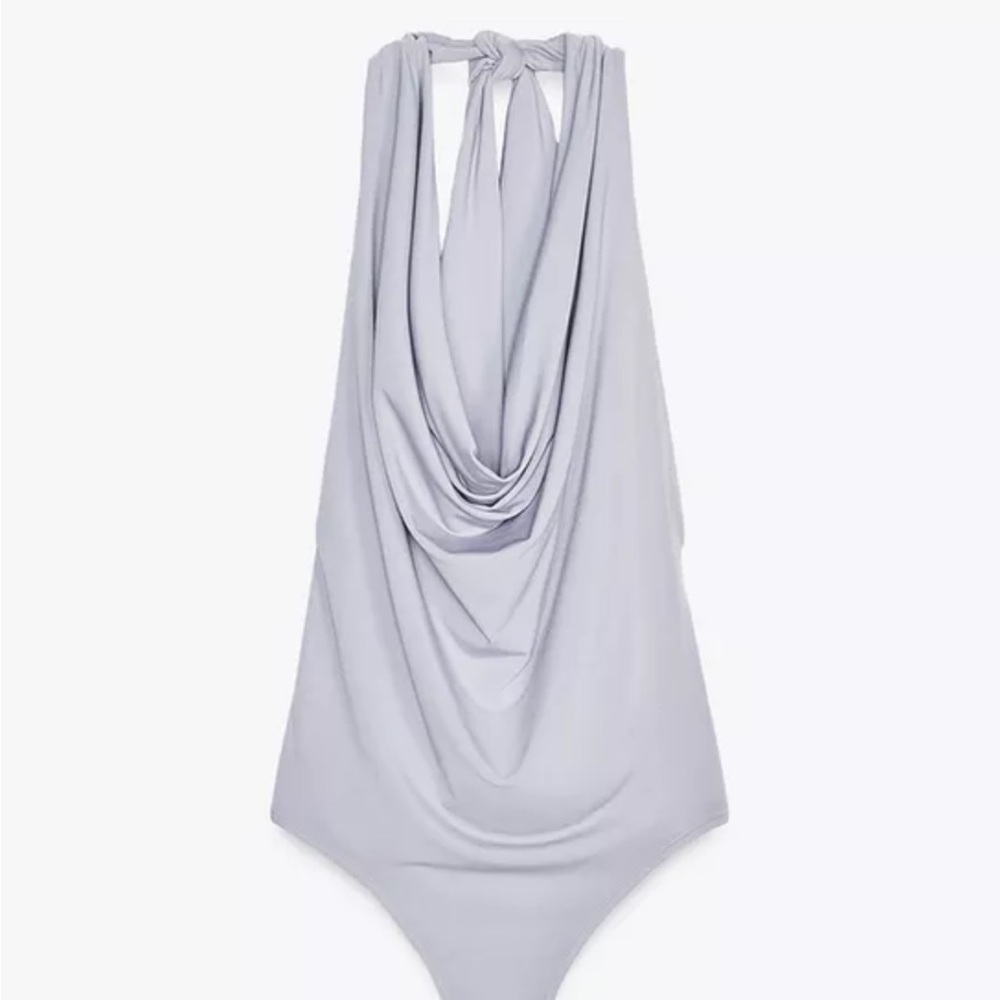 Zara Backless Cowl Neck Bodysuit